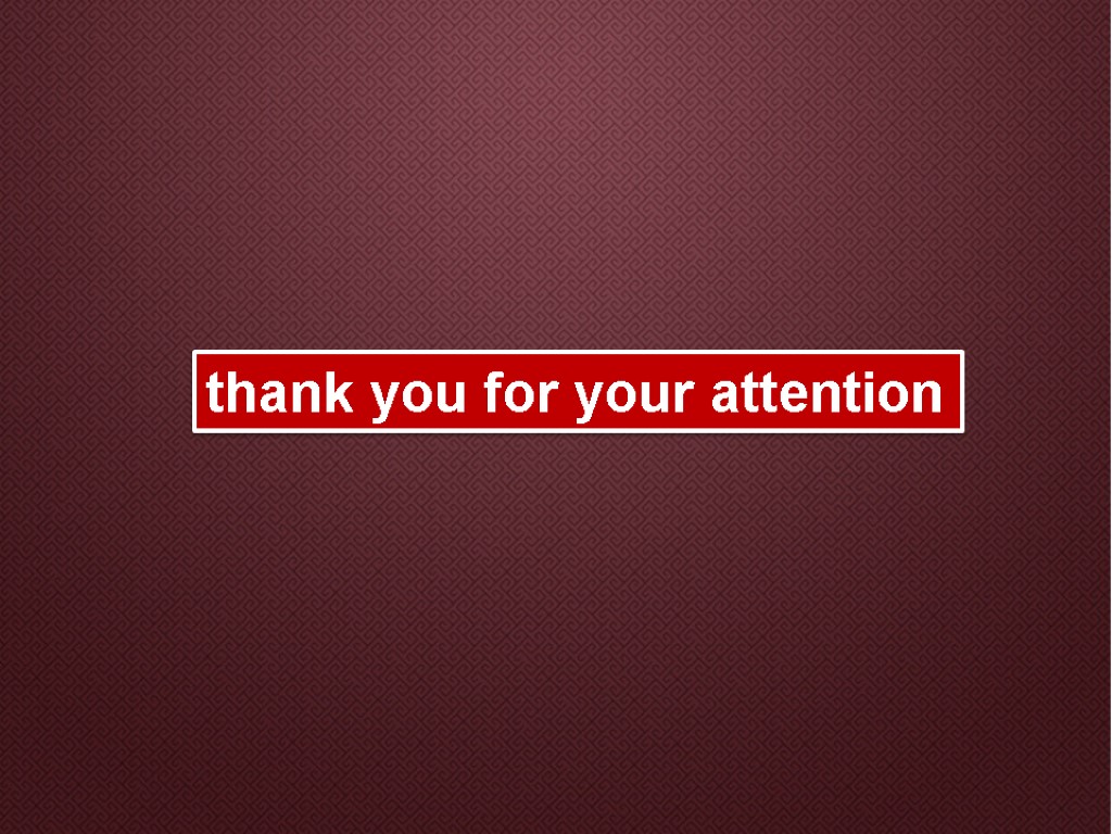 thank you for your attention